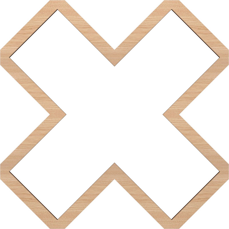 Charpente de plafond décorative Fowler, Noyer blanc, H 29,87 po x l 29,87 po x P 0,375 po