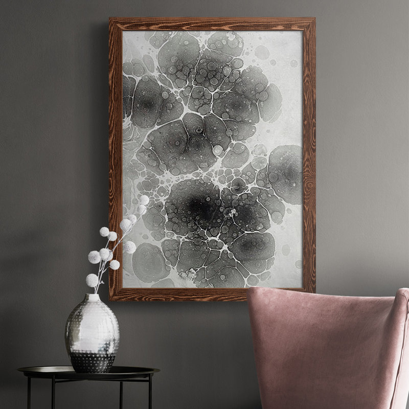 Byerly Marble II, H 37,5 po x l 27,5 po, Toile avec cadre érable, Pas de tapis