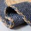 Tapis en jute / coton naturel / bleu marine tissé à la main Ajeesh-491106955