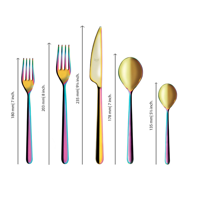 Linea 5 - Piece Stainless Steel Flatware Set - Service for 1