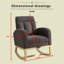 Chaise berçante moderne avec pieds en bois massif