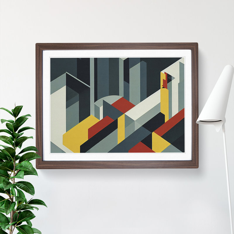 Modern Architecture Vol.1 Abstract - Framed Print, 34cm H x 46cm W x 2cm D, Brown Framed