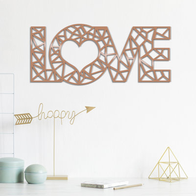 Stylish Decorative Metal Wall Accessory, Copper Finish, 19.7 x 7.9 inches | 100% Metal Construction, Thickness: 0.06 inches | Easy Wall Hang Design, Perfect for Home Decor & Modern Interiors