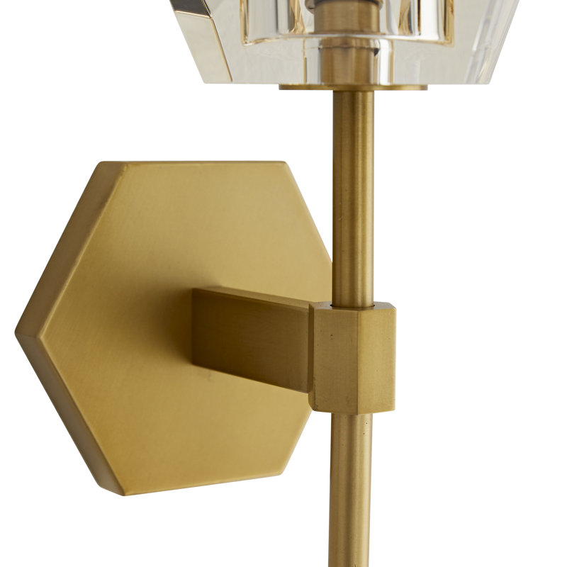 Gemma 1 - Light Wallchiere, Antique Brass