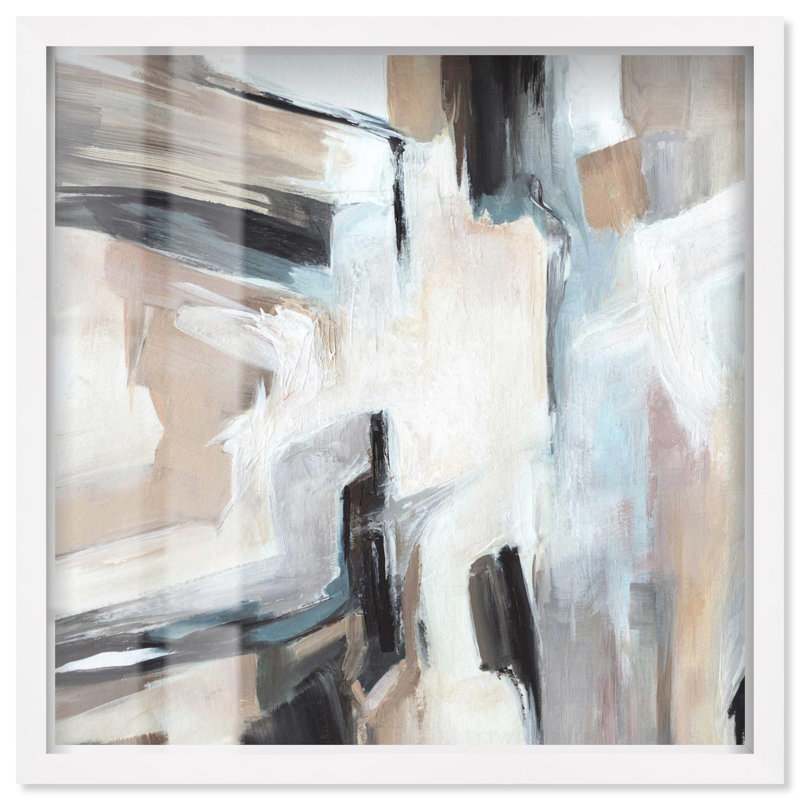 Décoration murale Melodious Art Shadowbox Print Coastal par Art Remedy, H 41 po x l 41 po, Blanc