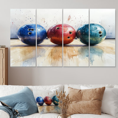 Bowling Ball Beauty II - Bowling Wall Art Set