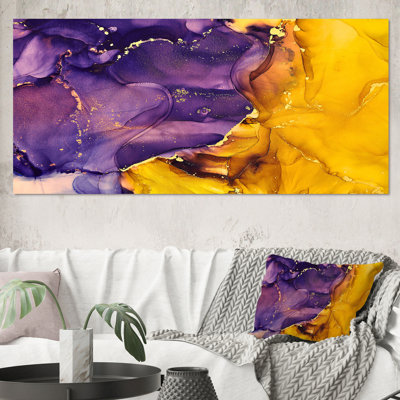 «Mauve et or», impression sur toile