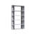 Scandinavian Style Bookshelf, White w/ Anthracite Color, 35.4 x 9.8 x 64.4 inches | 100% Melamine Coated Particle Board, Thickness: 0.7 inches | Numerous Shelves, Wall-Mountable Design | Perfect for Home or School Use-731640950