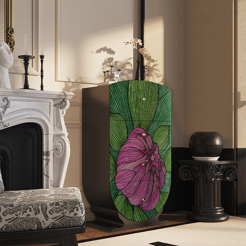 Armoire décorative Art, Noir, noir, noir, noir