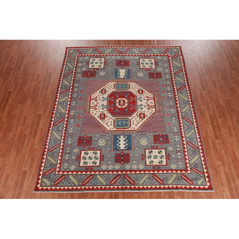 Handmade Kazak Vegetable Dye Area Rug