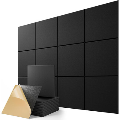 Acoustic Panels 12-Pack Soundproof Wall Panels 12"X12"X0.4" Sound Panels High Density Sound Dampening Panels