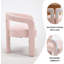 Ensemble de 2 chaises de salle à manger en velours rose, style baril, pour salon.-810689246