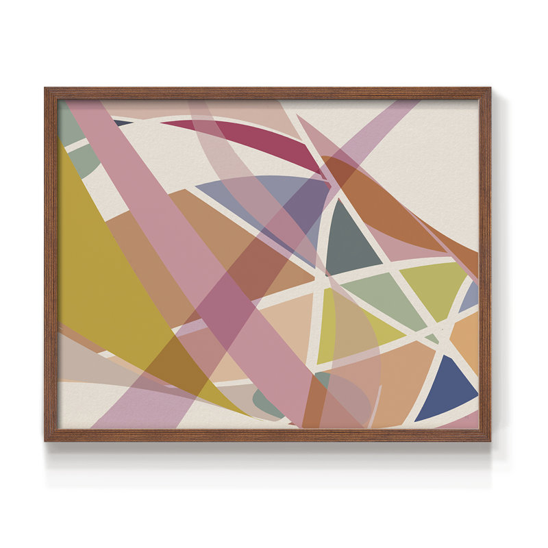 Pensées d'Herbin I - impression encadrée - réversible, H 11 po x l 14 po, Noyer
