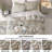 Waffle Weave Duvet Cover Set Cotton and Linen Blend Textured-110476436-112602235