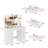 43" W Makeup Vanity with 11 Drawers, 3-Color LED Lighted Mirror & Tempered Glass Top