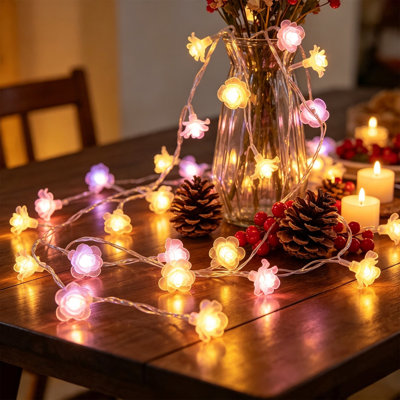 Décorations de Noël 10 pi 20 ampoules à DEL Guirlandes décoratives sur le thème de Noël Éclairage suspendu pour la salle de rassemblement des Fêtes