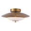 Prescott 16-in Antique White Dimmable LED Flush Mount with Opal Matte Glass-1652256214