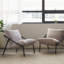 Lizetta Modern Sling Accent Chair with Plush Foam Cushioning and Steel Frame-199383103