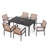 6 - Person Rectangular Iron Dining Set With Cushions