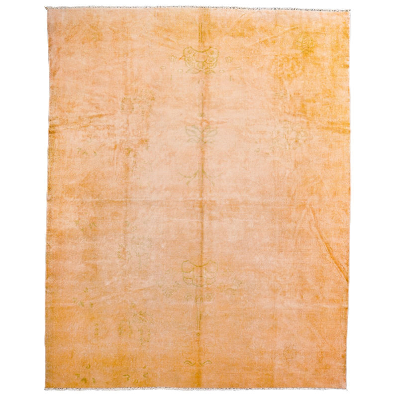 Tapis de style rétro blanc vieilli 9 x 11 beige Anatolian