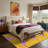 Aldovin Zebralume Animal Print Machine Washable Purple / Yellow Indoor Area Rug with Non-Slip Backing-552989108