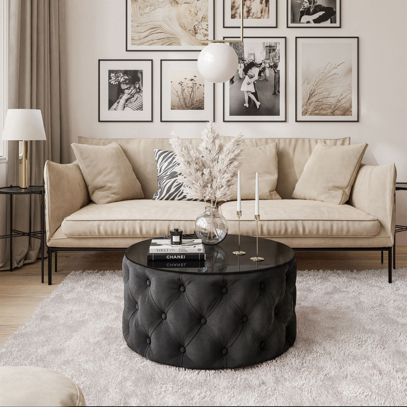 Diane Coffee Table, Black, Black