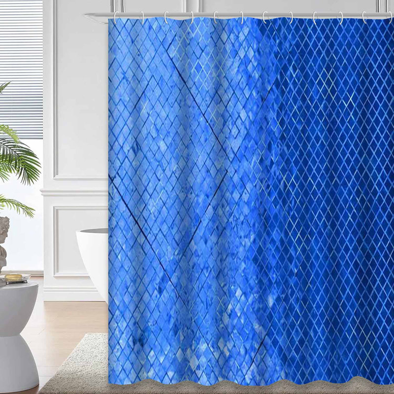 Rideau de douche avec 12 crochets, L 72 po x l 78 po