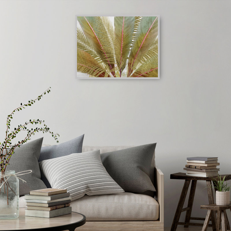 «Island Golds I» par Studio Arts, reproduction d'art sur toile, Champagne couleur argent encadré