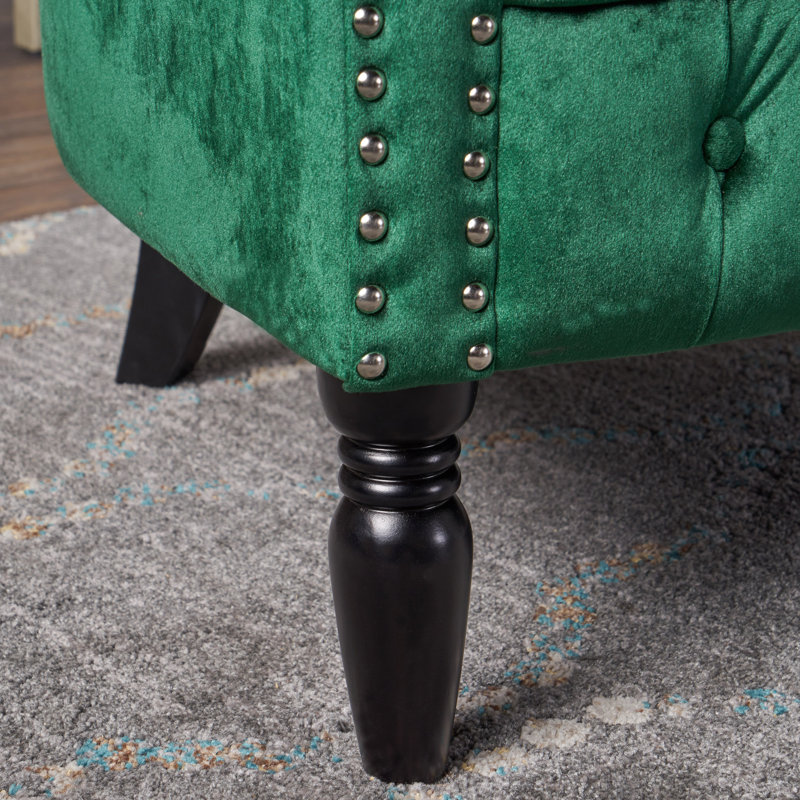 Charlotte 51.5'' Velvet Loveseat, Emerald Velvet