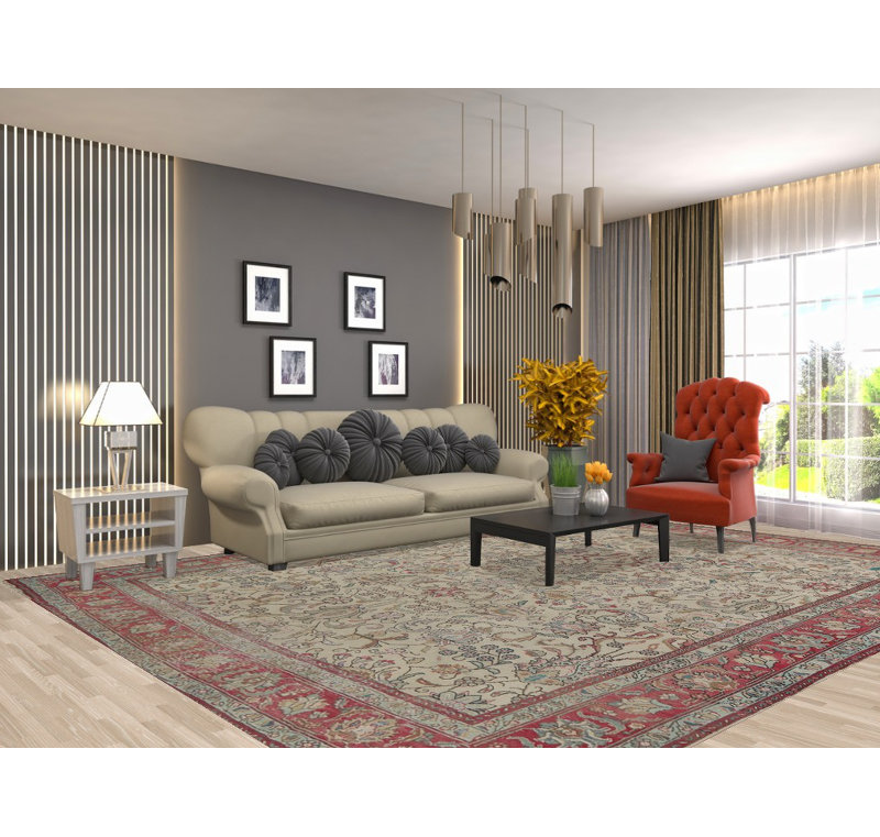 Tapis traditionnel vieilli 9 x 12
