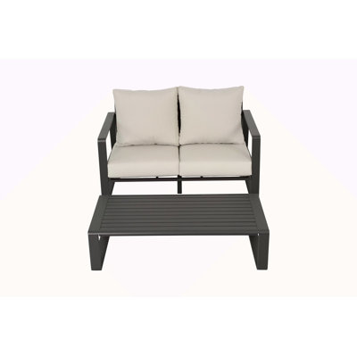 Canapé double + table basse rectangulaire