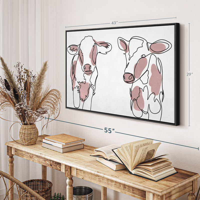Cute Cows Canvas Print, 29" H x 43" W