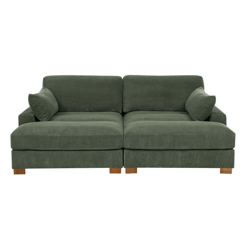 Mordecai 90'' Corduroy Sleeper Sofa