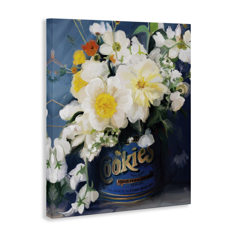 «Bouquet in Vintage Jar» par Kamdon Kreations, H 48 po x l 36 po