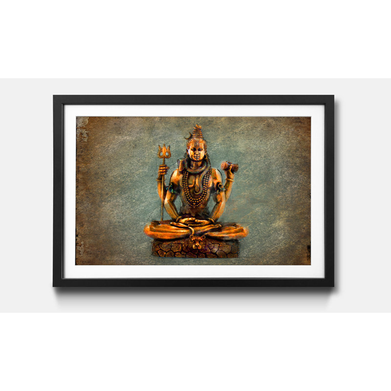 Lord Shiva - Single Picture Frame Print, 40cm H x 60cm W