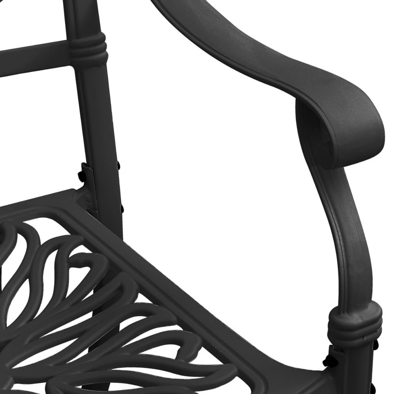 Barada 4 - Person Patio Dining Set with Round Table, Black