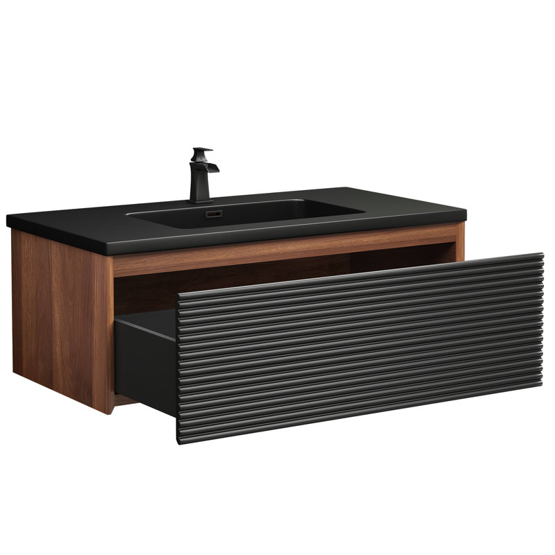 Base de meuble-lavabo simple mural seulement, 42''