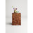 Llewellyn Teak Wood Handmade Square Block Side End Accent Table with Mosaic Wood Chip Design-1098398303