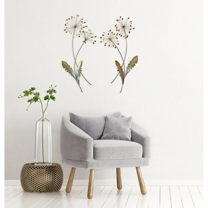 Handmade Farmhouse Plants & Flowers Wall Decor on Metal