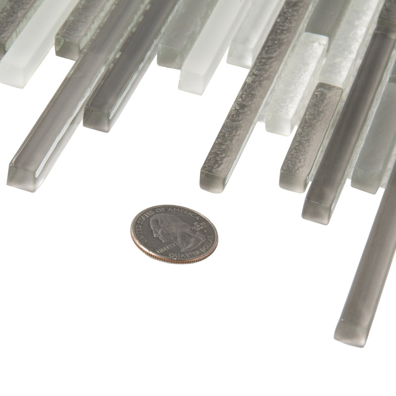 12" x 12" Glass Linear Mosaic Wall & Floor Tile