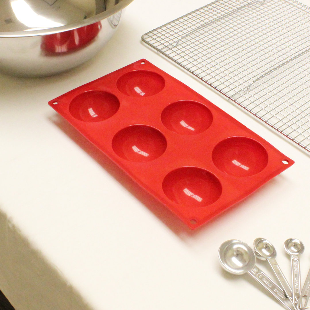 Thunder Group Inc. 6 Cup Non-Stick Silicone Mold with Lid Thunder Group Inc.