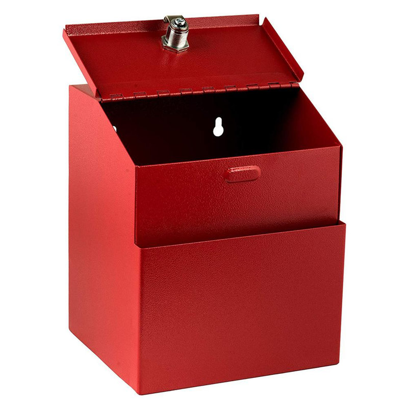 Boîte à idées murale verrouillable avec commentaires, Rouge