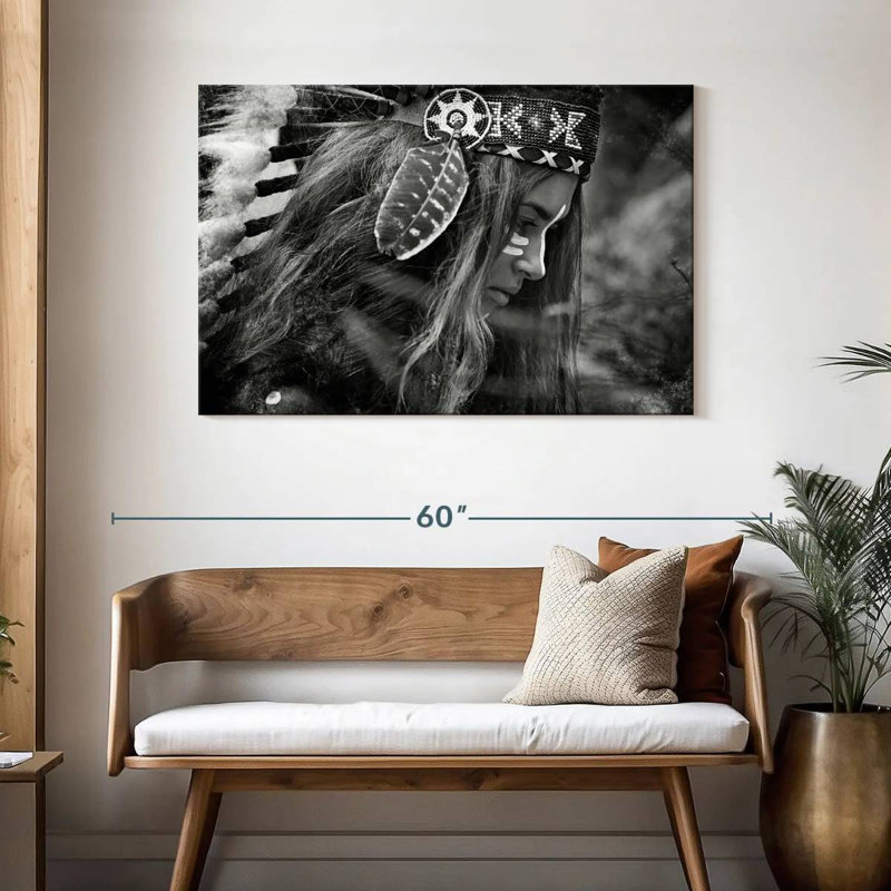 Lelar Native American Muse, 30" H x 45" W