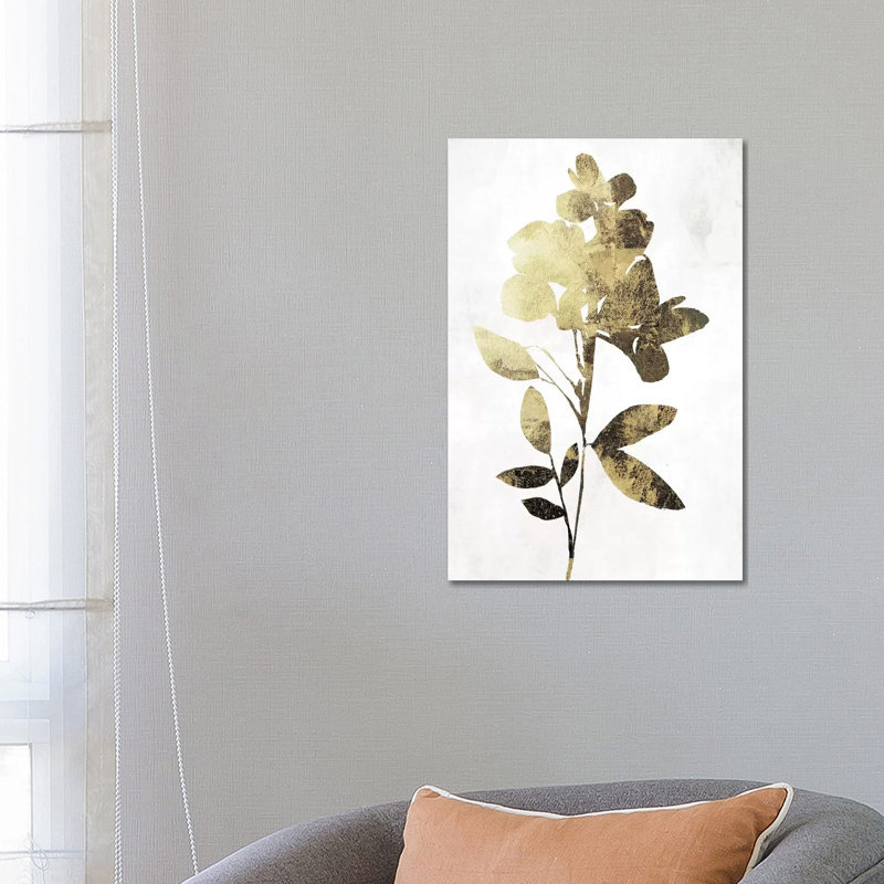 Gold Botanical I 1 Piece Wrapped Canvas Painting, 66.04 cm H x 45.72 cm W x 3.175 cm D