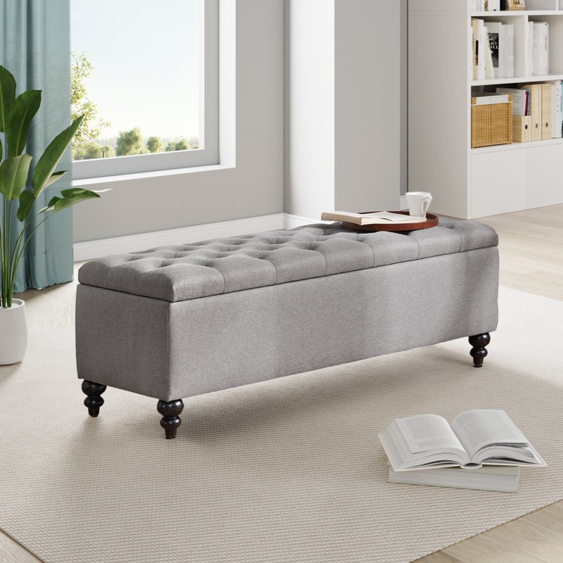 Banc de rangement Ashtin, Gris