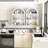 Wall Mounted Arched Cabinet With Glass Doors-1197676658