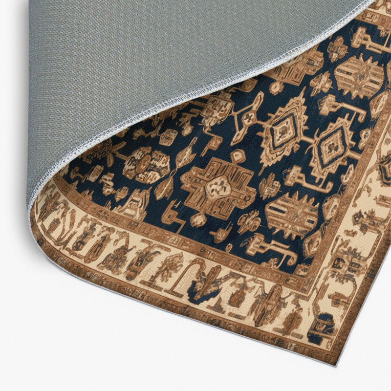 Tapis intérieur et extérieur ArtDeco, Rectangulaire 8 pi x 10 pi