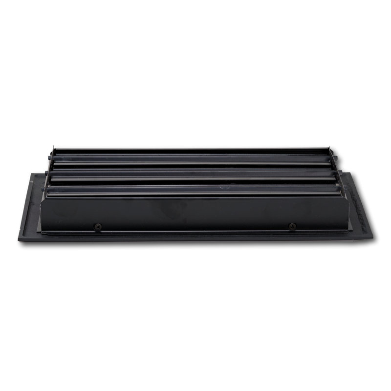 Registre de fixation en métal pour plancher / mur, Noir, 10 x 4