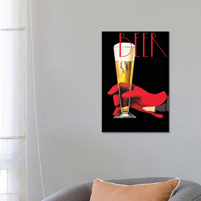 Red Glove Beer - Wrapped Canvas Print