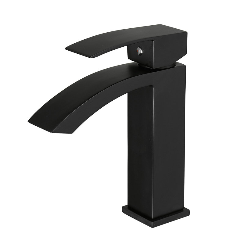 Robinet pour salle de bain à poignée simple Topcraft, Noir mat